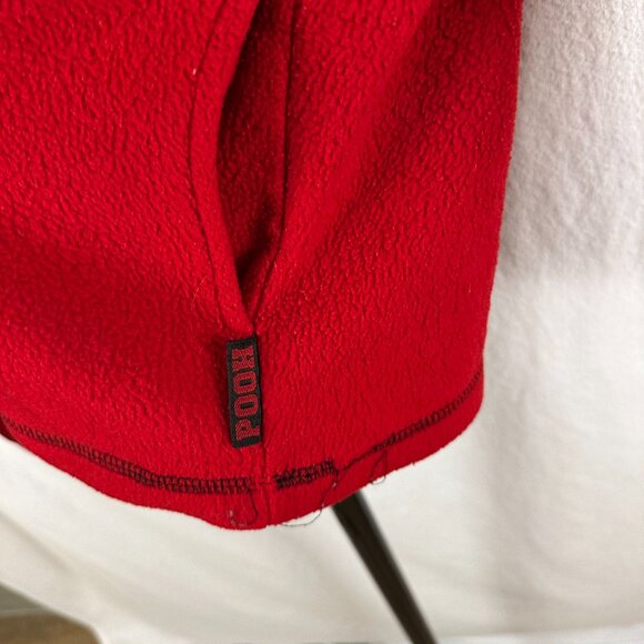 Vintage Winnie the Pooh 1/4 Zip Fleece Pullover Sweatshirt Jacket Adult Medium - Picture 3 of 7